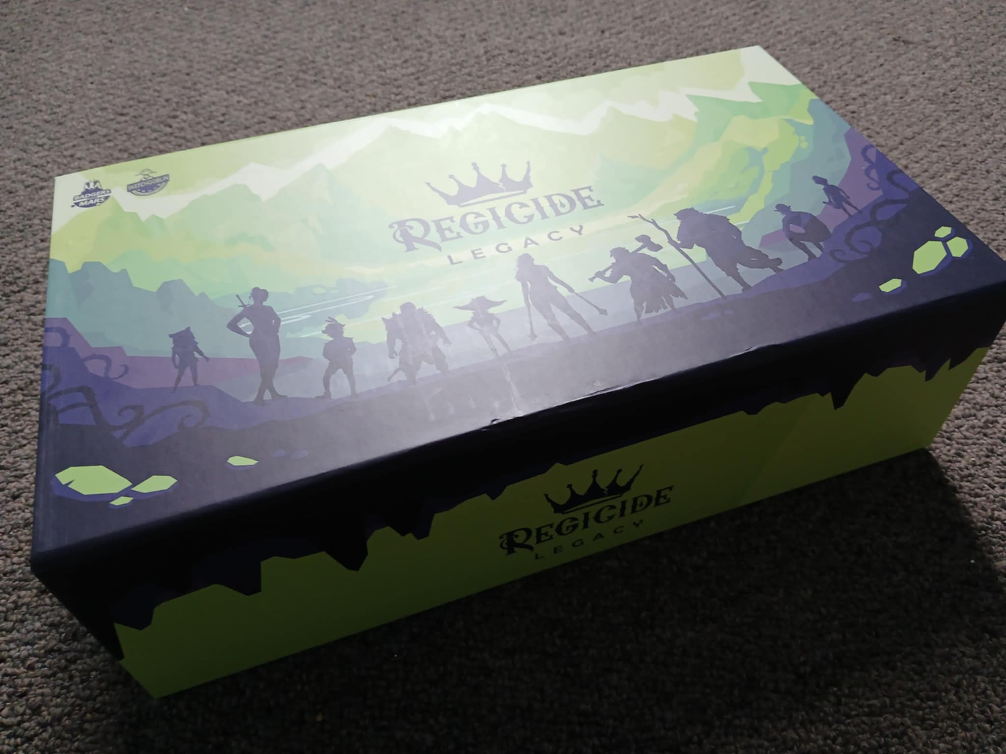 A photo of the Regicide Legacy game box